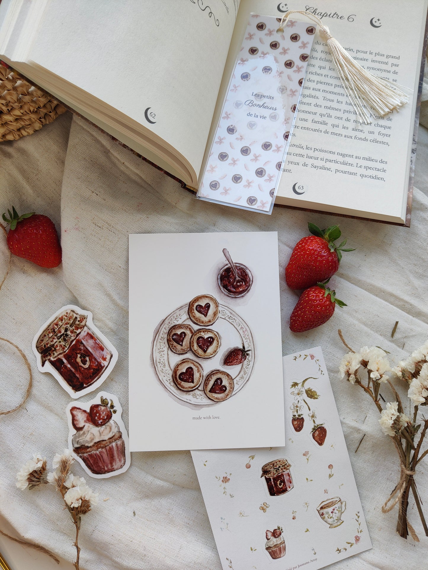 Ecrin « Un bonheur, les fraises »